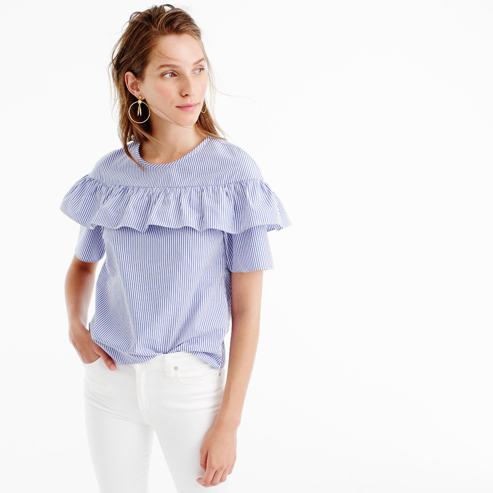 J.Crew Ruffled Cotton Shirt - Picture 5 of 6